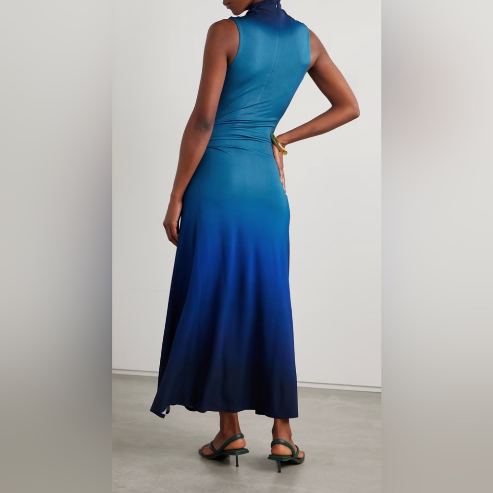 SIMKHAI
Aldina ruched ombré stretch-jersey turtleneck maxi dress - Picture 4 of 4